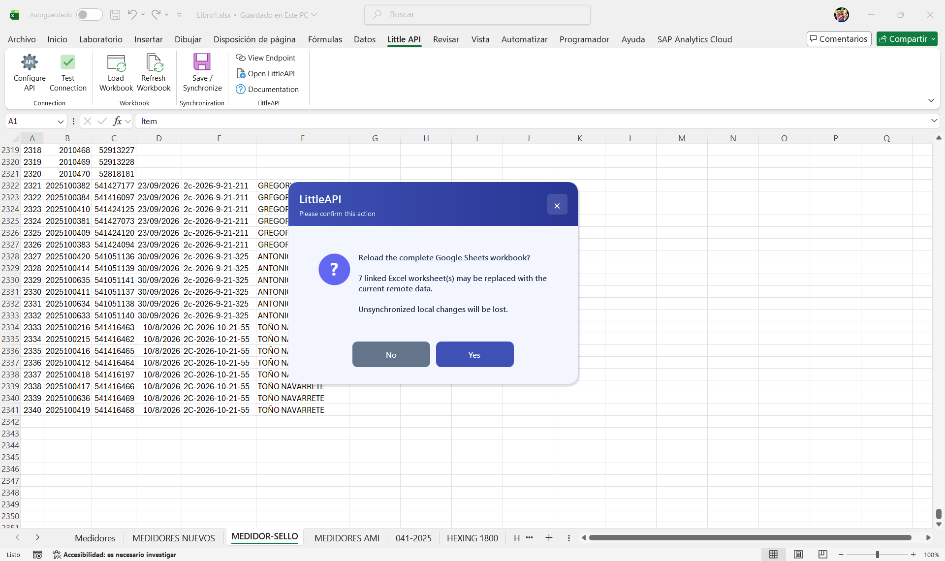 Modern confirmation dialog in Excel · PRO
